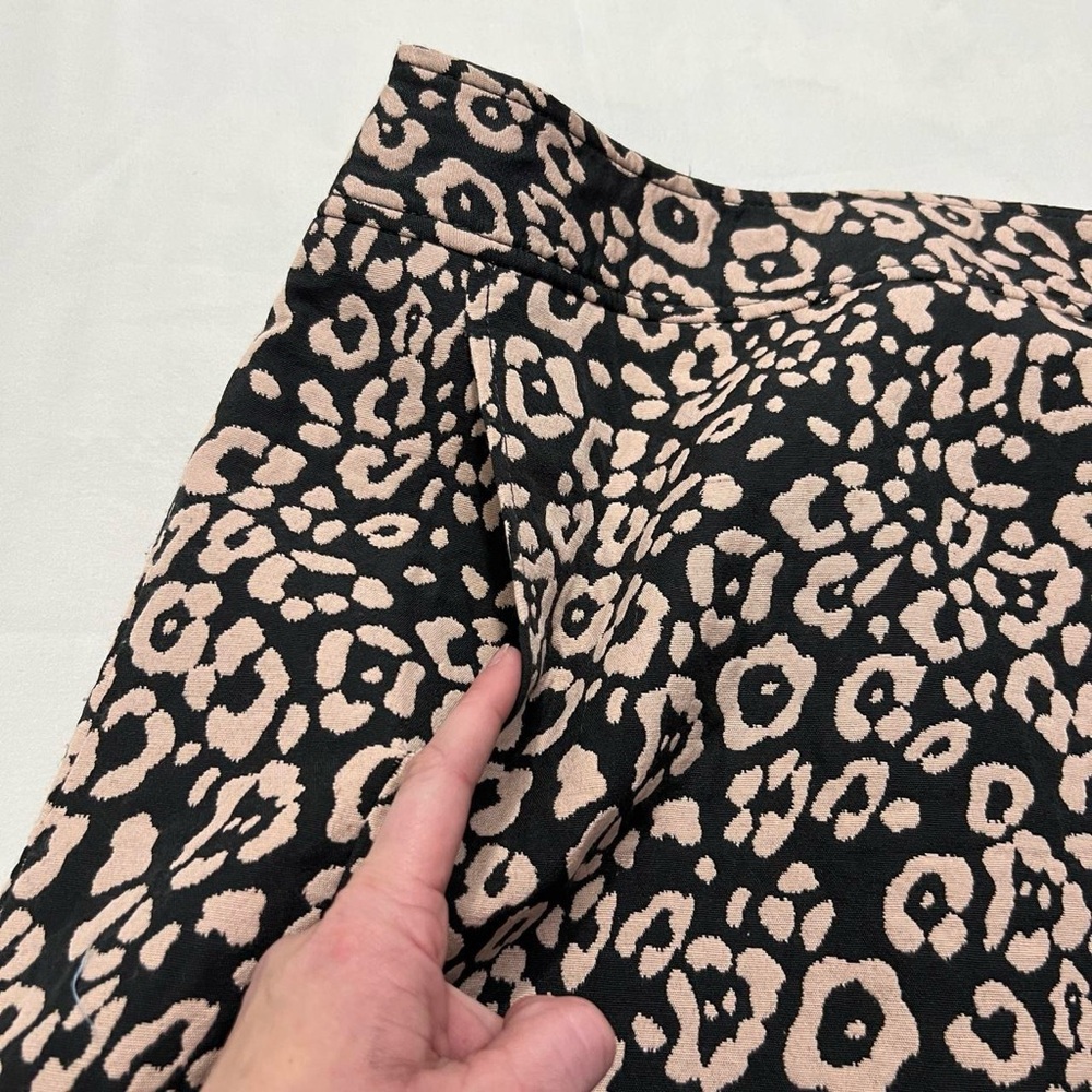 Ann Taylor Loft Black And Blush Pink Leopard Print Skirt Size 6 - Picture 4 of 8